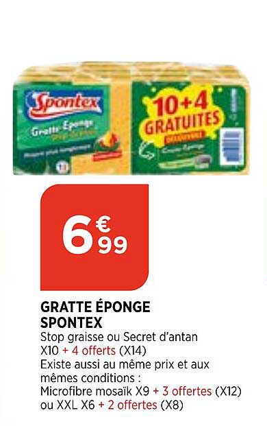 gratte éponge spontex