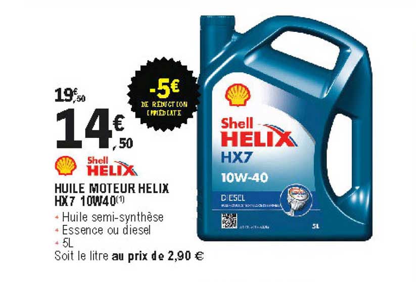 huile moteur helix hx7 10w40