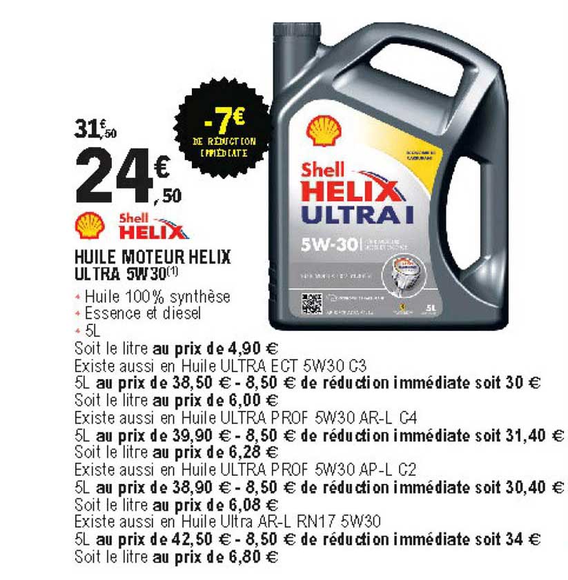 Huile Moteur Helix Ultra 5w30