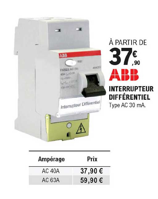 interrupteur différentiel abb