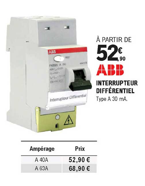 interrupteur différentiel abb
