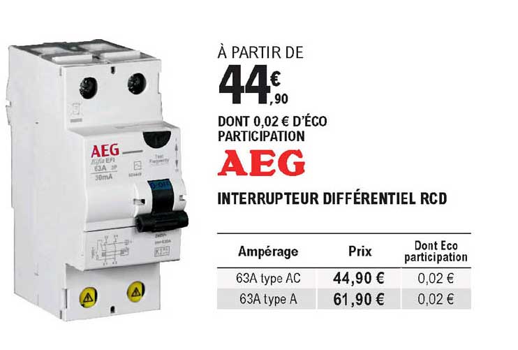 Interrupteur Différentiel Rcd Aeg