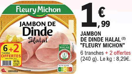 jambon de dinde halal "fleury michon"
