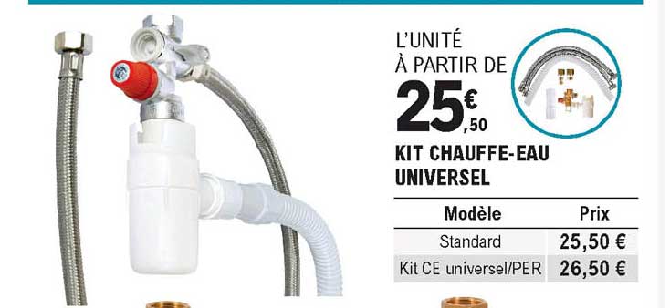 kit chauffe-eau universel