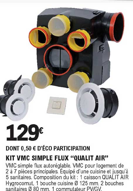 kit vmc simple flux "qulit air"