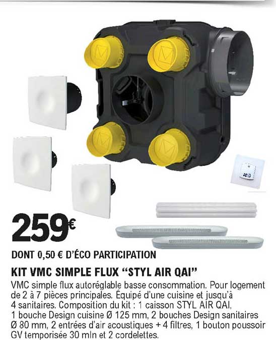 kit vmc simple flux "styl air qai"