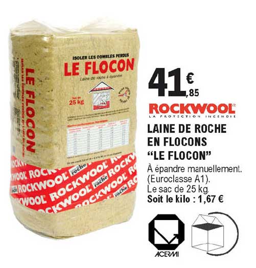 laine de roche en flocons "le flocon" rockwool