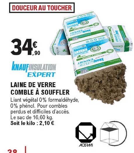 Laine De Verre Comble à Souffler