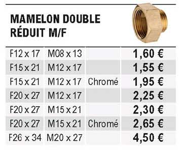 mamelon double réduit m-f