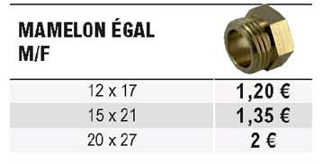 Mamelon égal M-f