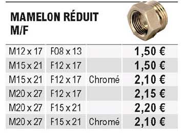 mamelon réduit m-f