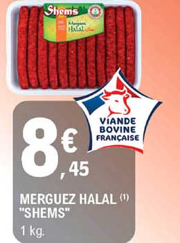 merguez halal "shems"