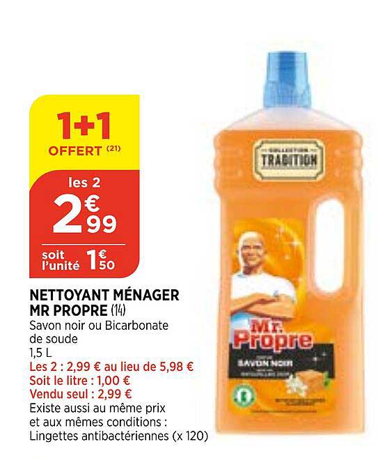 nettoyant ménager mr propre