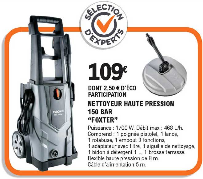 Nettoyeur Haute Pression 150 Bar "foxter"
