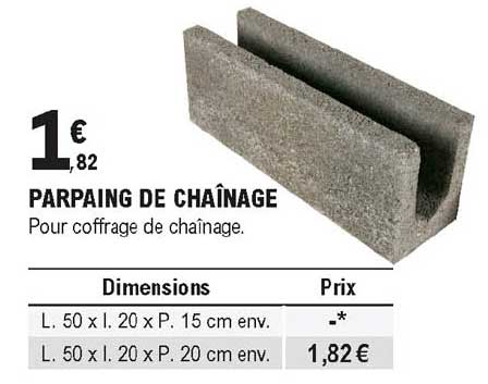 parpaing de chaînage