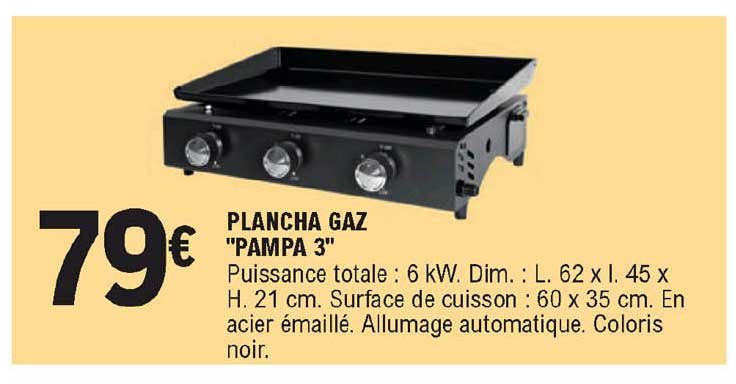 plancha gaz "pampa 3"