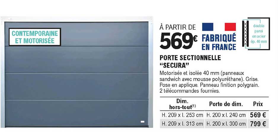 porte sectionnelle "secura"