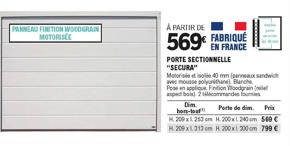 porte sectionnelle "secura"