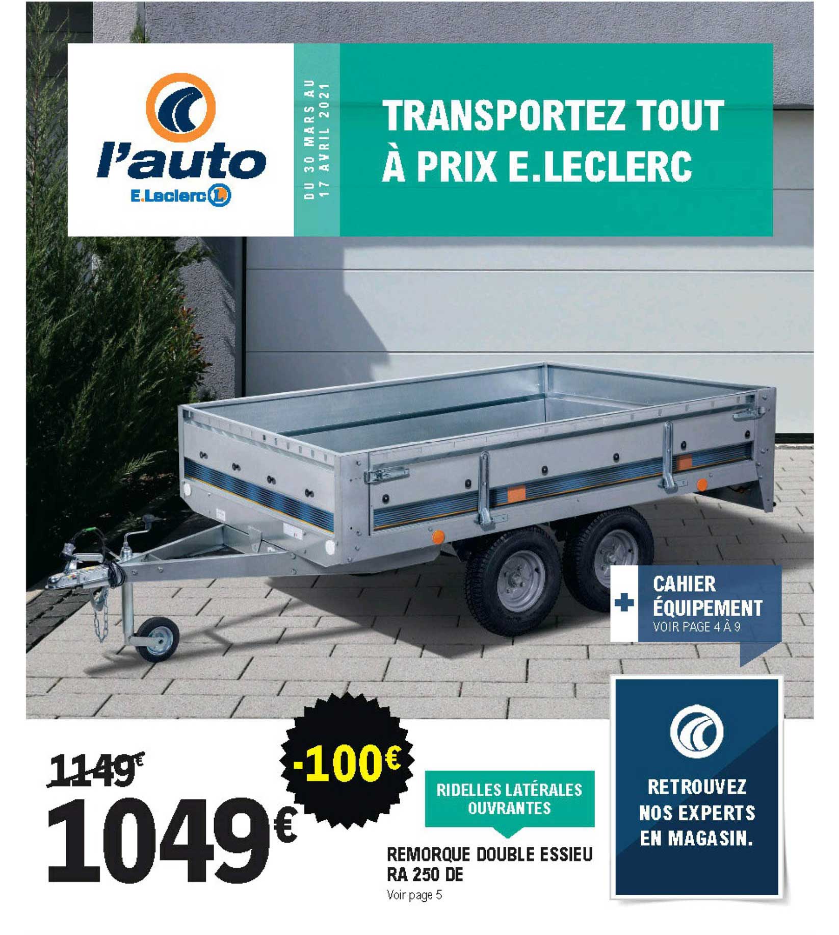 Remorque Double Essieu Ra 250 De