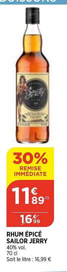 rhum épicé sailor jerry