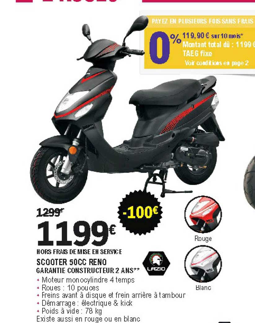scooter 50cc reno