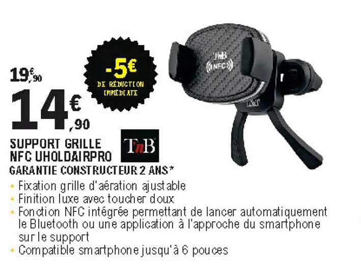 support grille nfc uholdairpro tnb