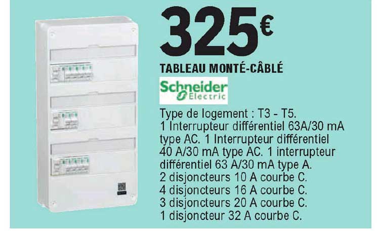 tableau monté-câblé schneider electric
