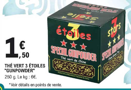 Thé Vert 3 étoiles "gunpowder"