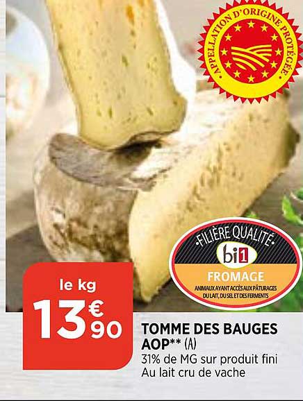 tomme des bauges aop