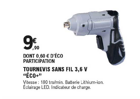 Tournevis Sans Fil 3,6 V "éco+"