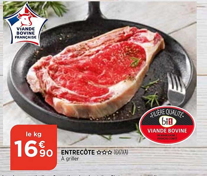 Viande Bovine : Entrecôte