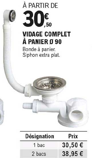 vidage complet à panier 90