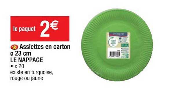 assiettes en carton ø 23 cm le nappage