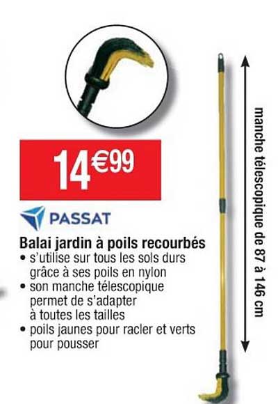 balai jardin à poils recourbés passat