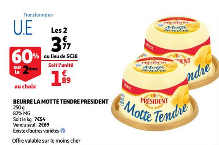 beurre la motte tendre président