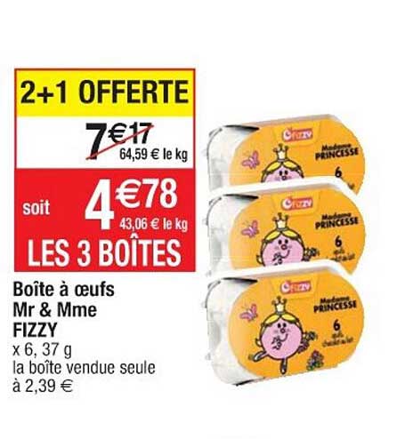 boîte à oeufs mr & mme fizzy