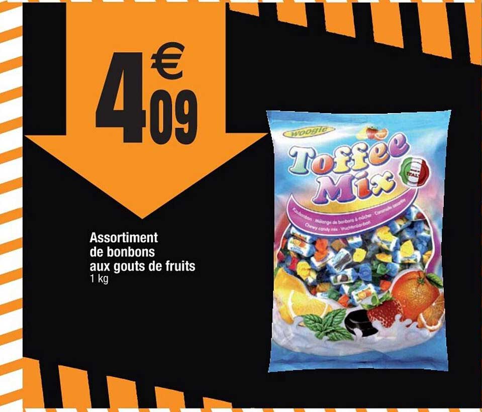 bonbons aux goûts de fruits