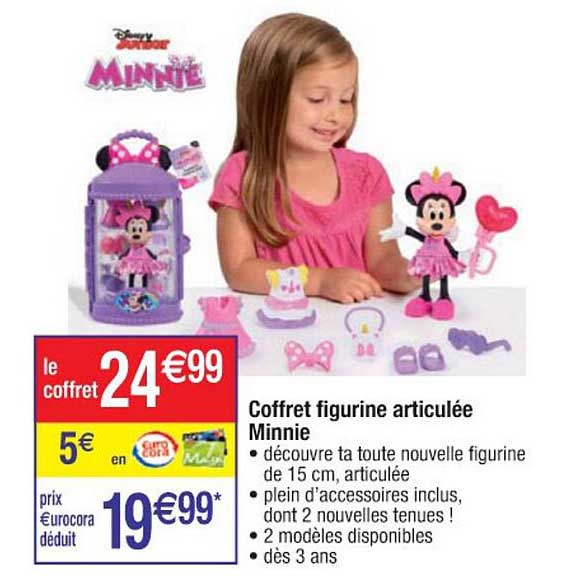 coffret figurine articulée minnie