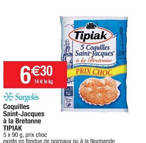 coquilles saint-jacques à la bretonne tipiak