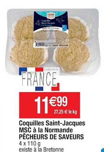 Coquilles Saint-jacques Msc à La Normande Pêcheurs De Saveurs