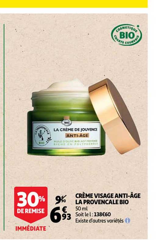 Crème Visage Anti-âge La Provencale Bio