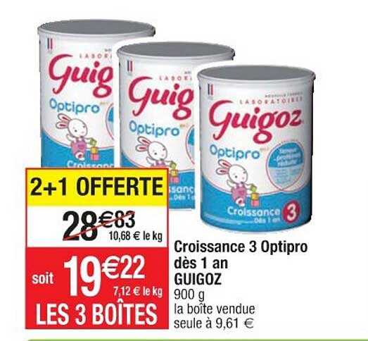 croissance 3 optipro dès 1 ans guigoz