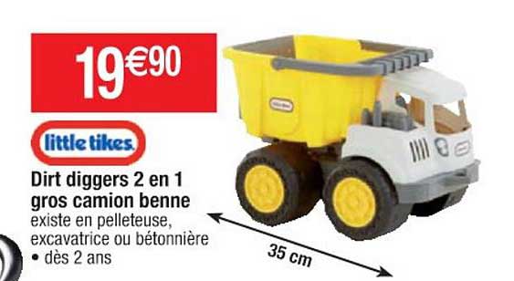 dirt diggers 2 en 1 gros camion benne