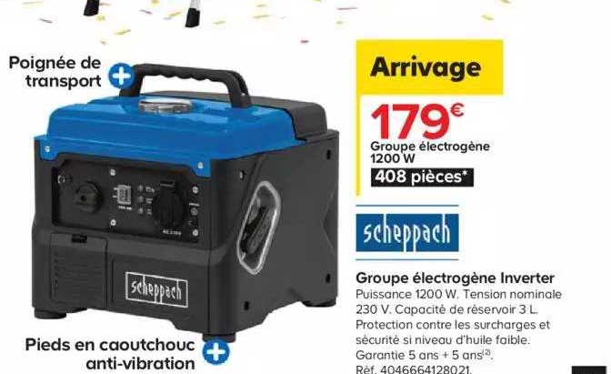 groupe électrogène inverter scheppach