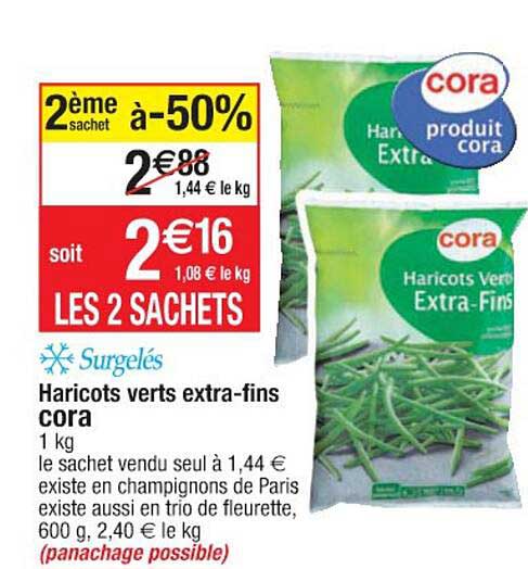 haricots verts extra-fins cora