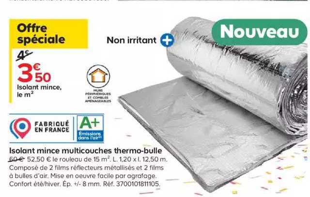 isolant mince multicouches thermo-bulle