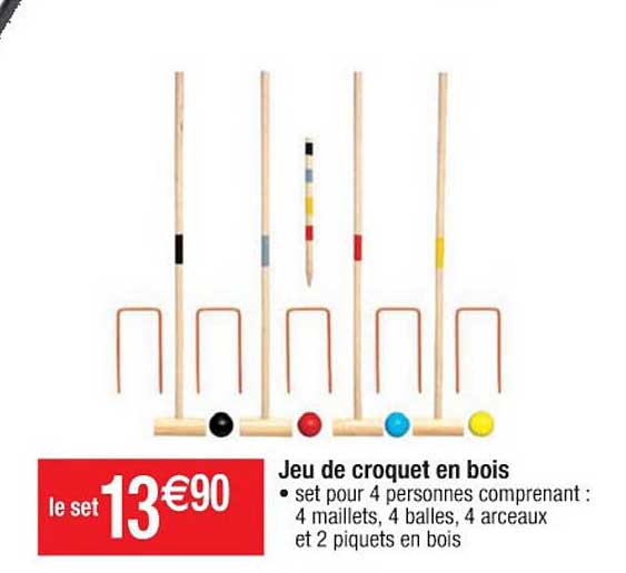Jeu De Croquet En Bois