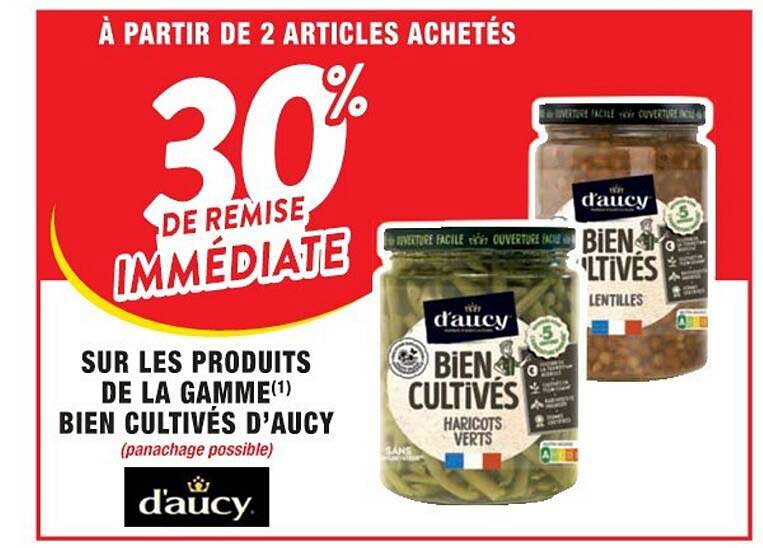 les produits de la gamme bien cultivés d'aucy