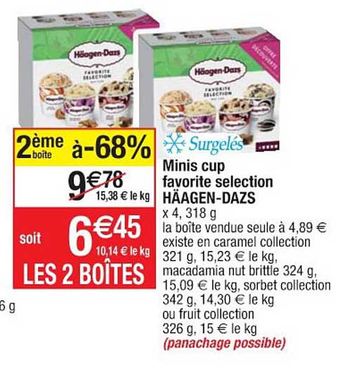 minis cup favorite sélection häagen-dazs