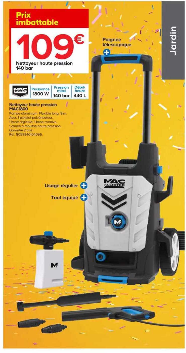 nettoyeur haute pression mac1800 macallister